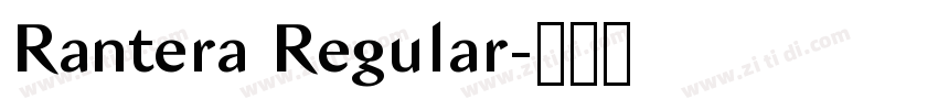 Rantera Regular字体转换 Rantera Regular字体转换